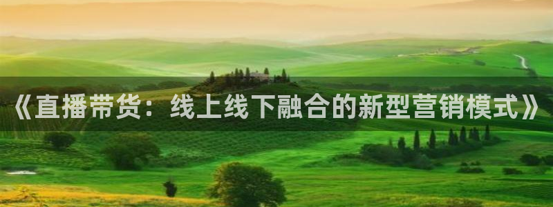 恒行官网入口：《直播带货：线上线下融合的新型营销模式》